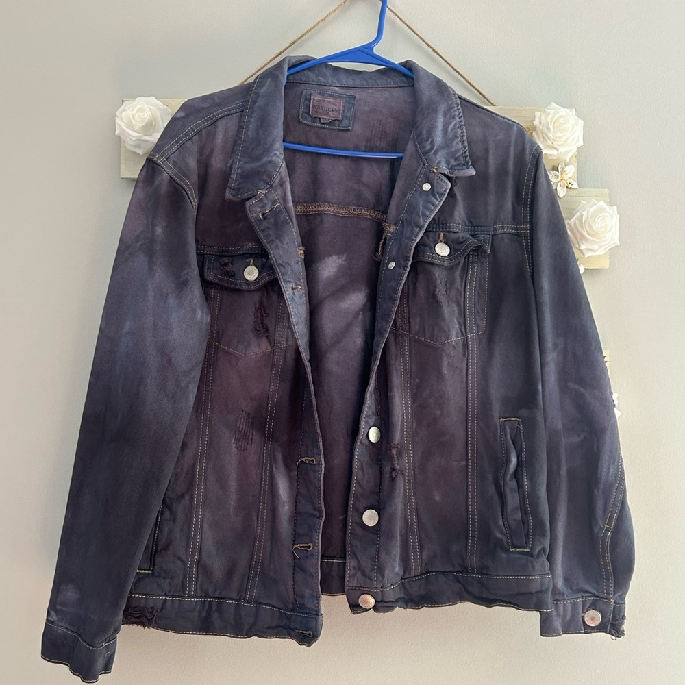 Dark purple rye dye jeans jacket
